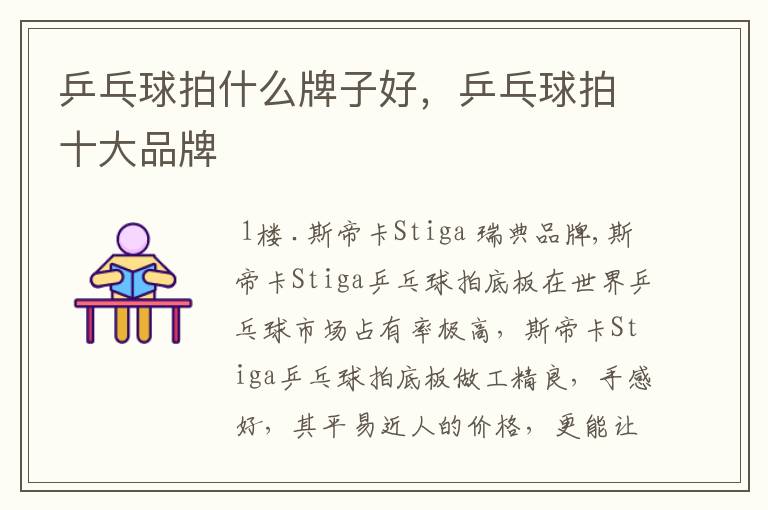 乒乓球拍什么牌子好,乒乓球拍十大品牌
