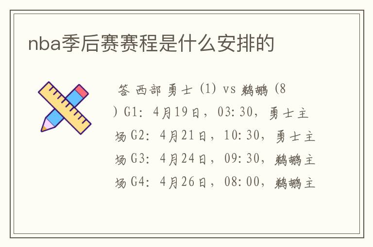nba季后赛赛程是什么安排的