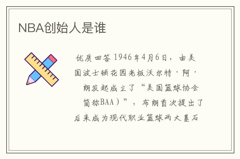 NBA创始人是谁
