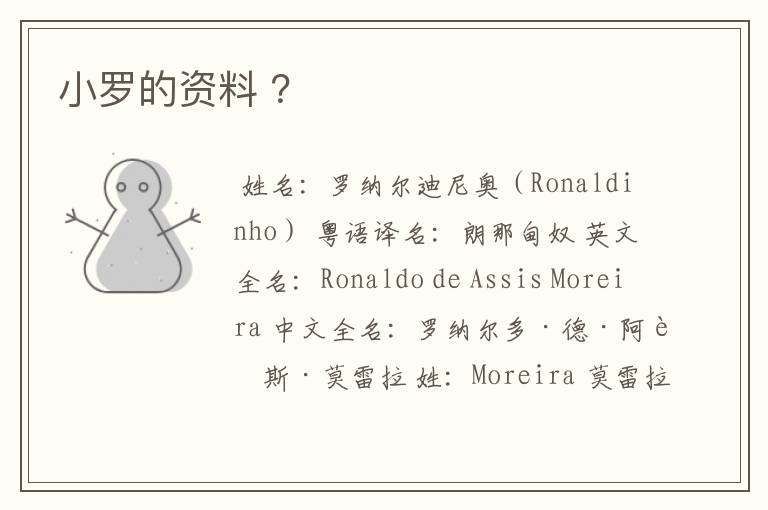 小罗的资料 ?