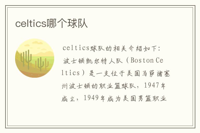 celtics哪个球队