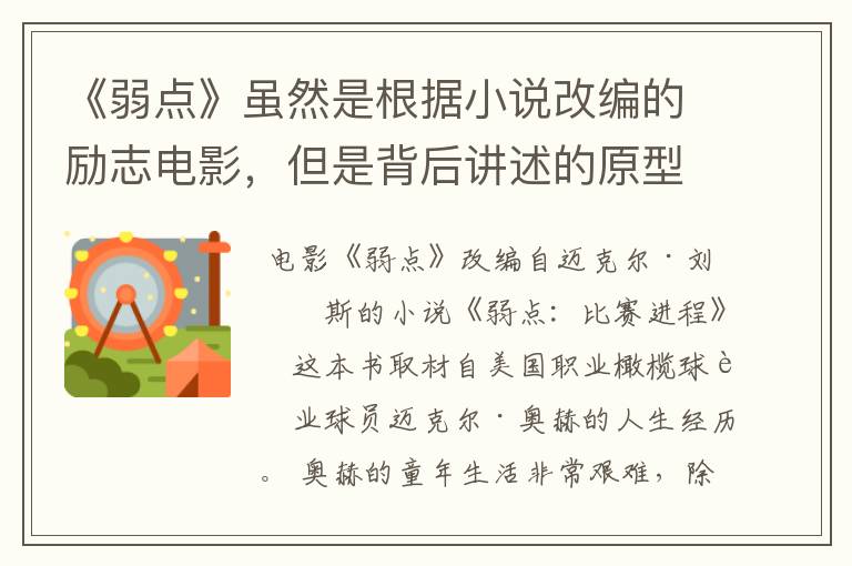 《弱点》虽然是根据小说改编的励志电影,但是背后讲述的原型是谁?