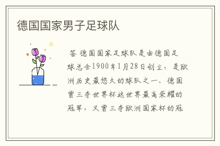 德国国家男子足球队