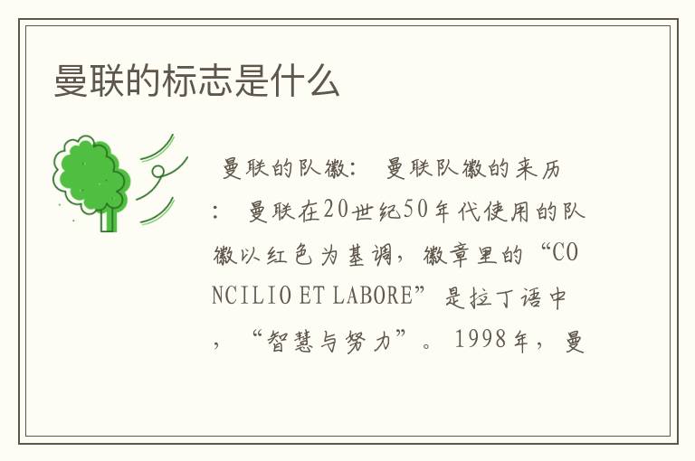 曼联的标志是什么