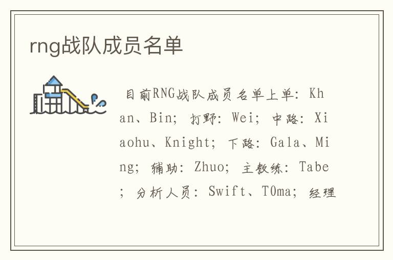 rng战队成员名单