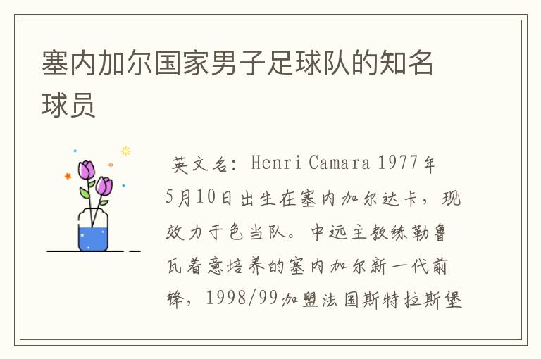 塞内加尔国家男子足球队的知名球员