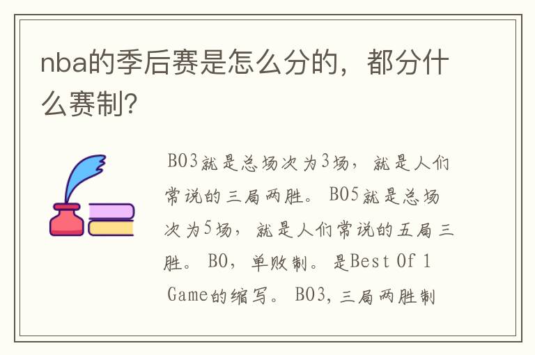 nba的季后赛是怎么分的,都分什么赛制?