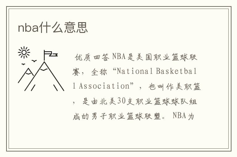 nba什么意思
