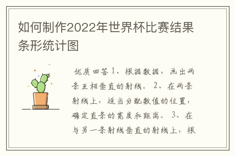 如何制作2022年世界杯比赛结果条形统计图