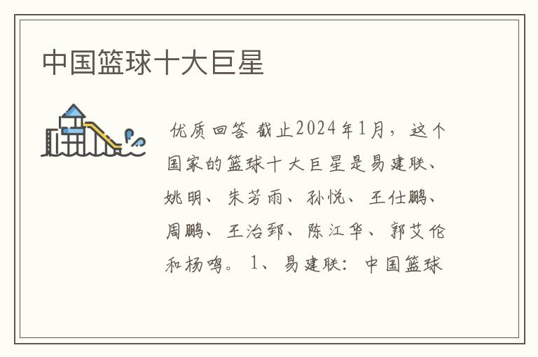 中国篮球十大巨星