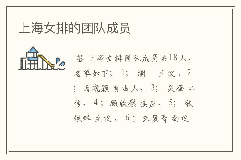 上海女排的团队成员