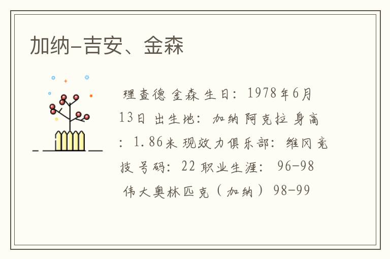 加纳-吉安、金森
