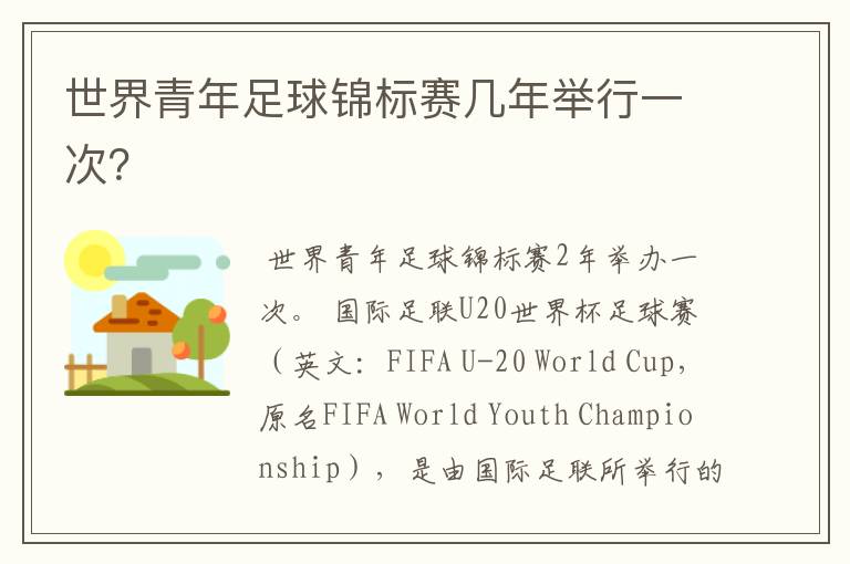 世界青年足球锦标赛几年举行一次?