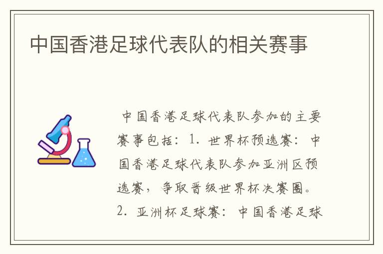 中国香港足球代表队的相关赛事