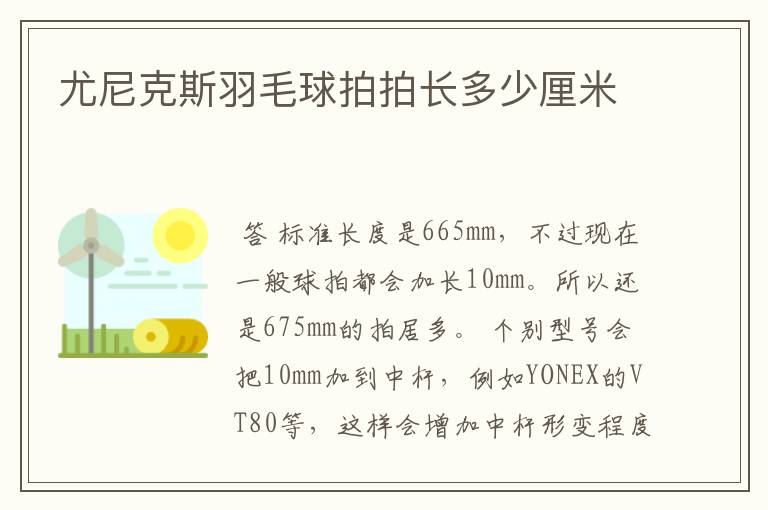 尤尼克斯羽毛球拍拍长多少厘米