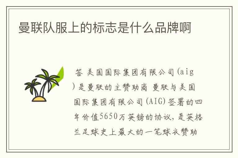 曼联队服上的标志是什么品牌啊