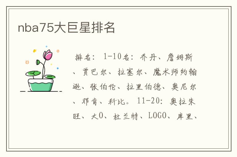 nba75大巨星排名