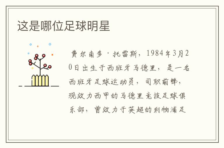 这是哪位足球明星