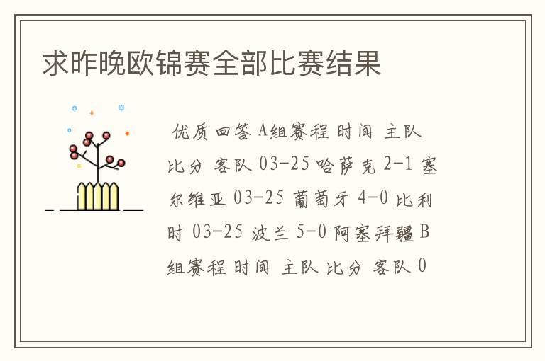 求昨晚欧锦赛全部比赛结果