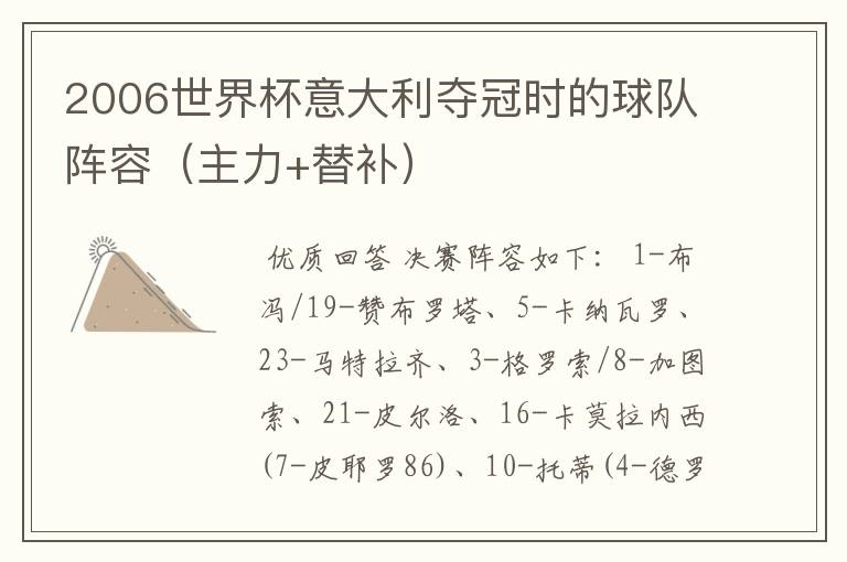 意大利阵容推荐最佳球会