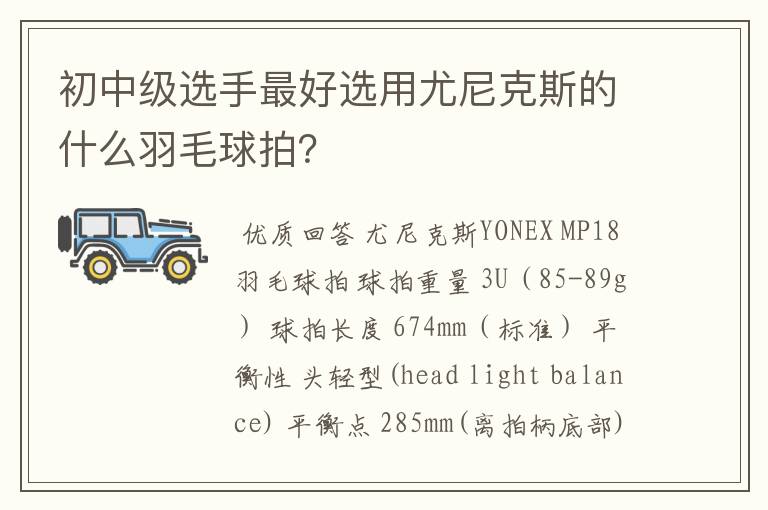 初中级选手最好选用尤尼克斯的什么羽毛球拍?