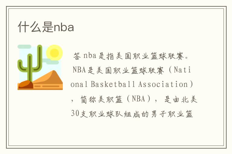 什么是nba