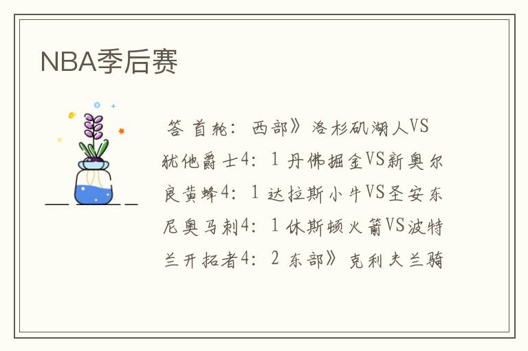 NBA季后赛