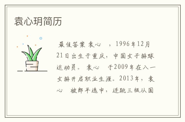 袁心玥简历