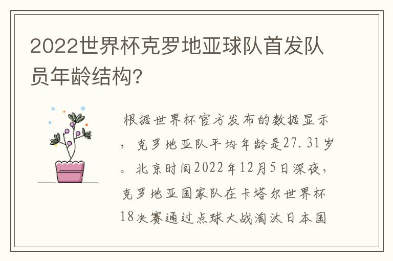 2022世界杯克罗地亚球队首发队员年龄结构?