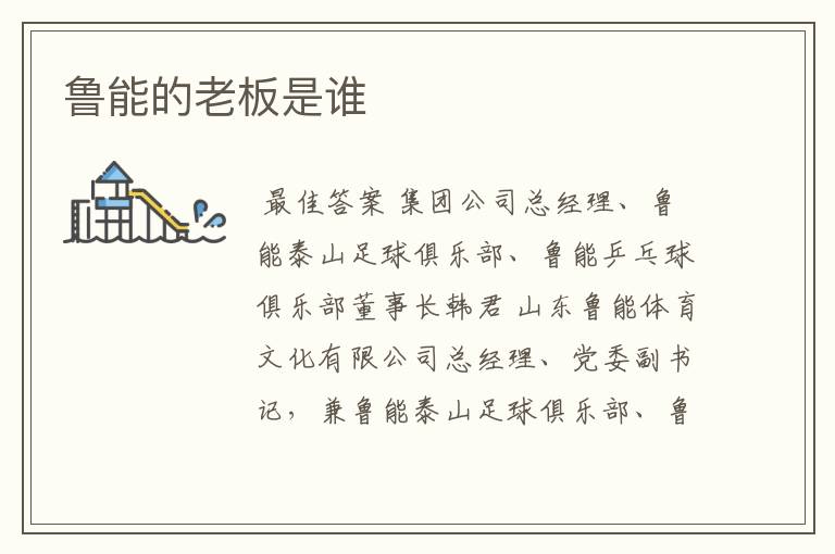 鲁能的老板是谁