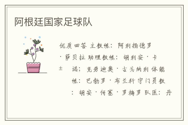 阿根廷国家足球队