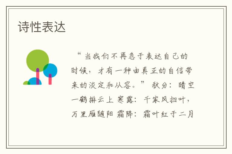 诗性表达