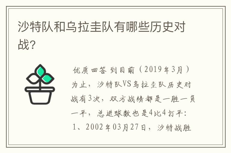 沙特队和乌拉圭队有哪些历史对战?