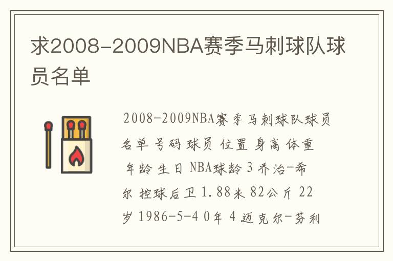 求2008-2009NBA赛季马刺球队球员名单