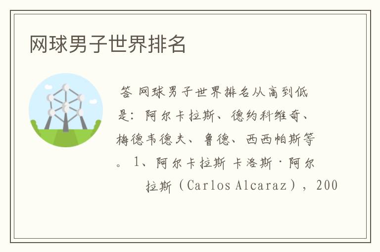 网球男子世界排名