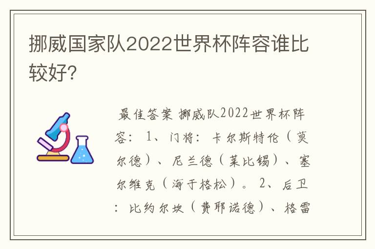 挪威足球国家队