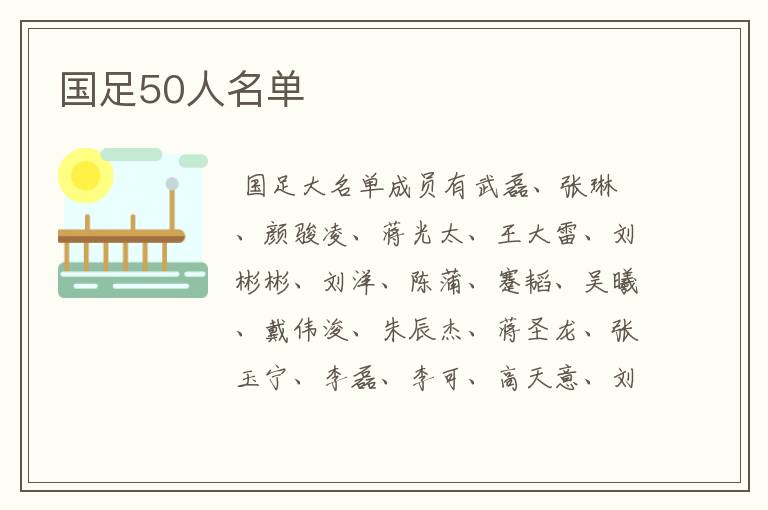 国足50人名单